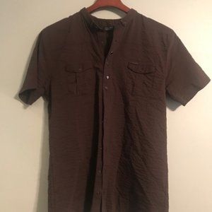 Zara Man Brown Button Down Shirt